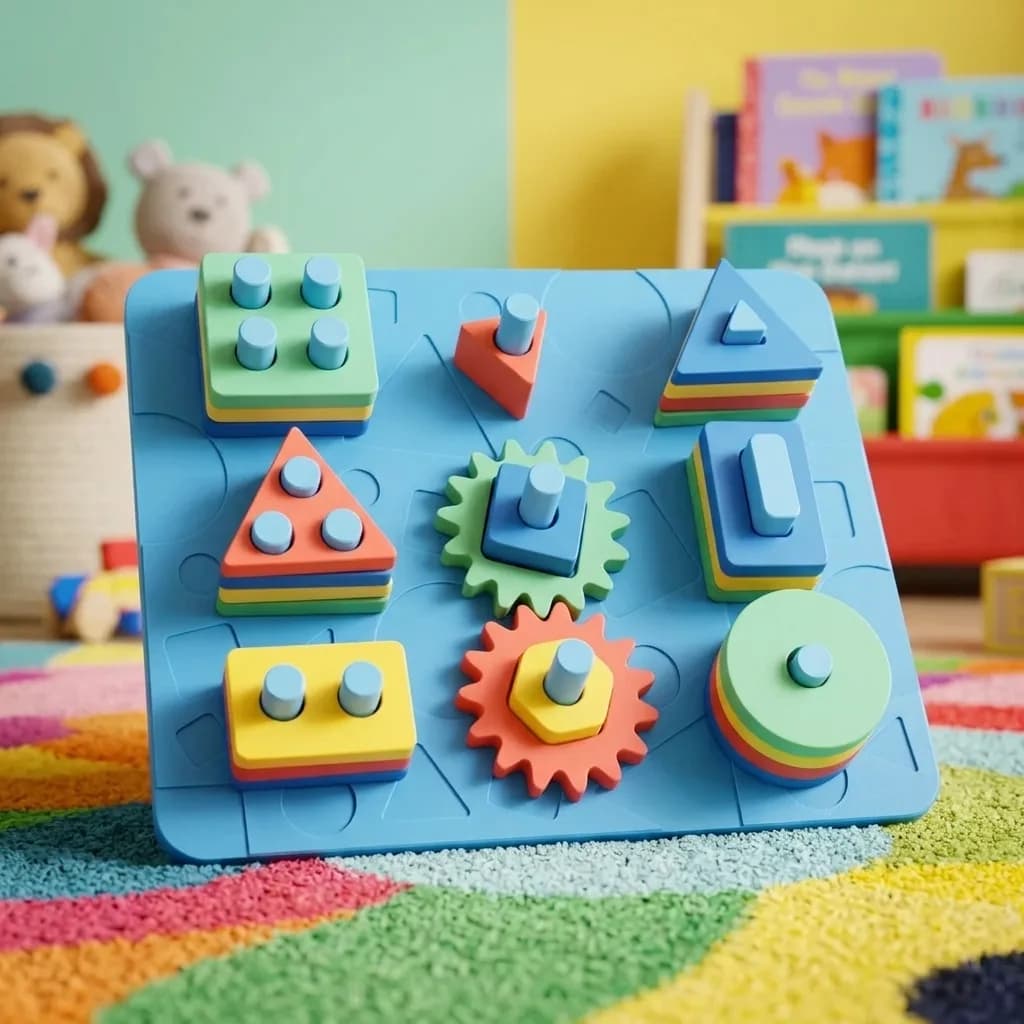 Renkli Geometrik Şekil Dizme Oyunu