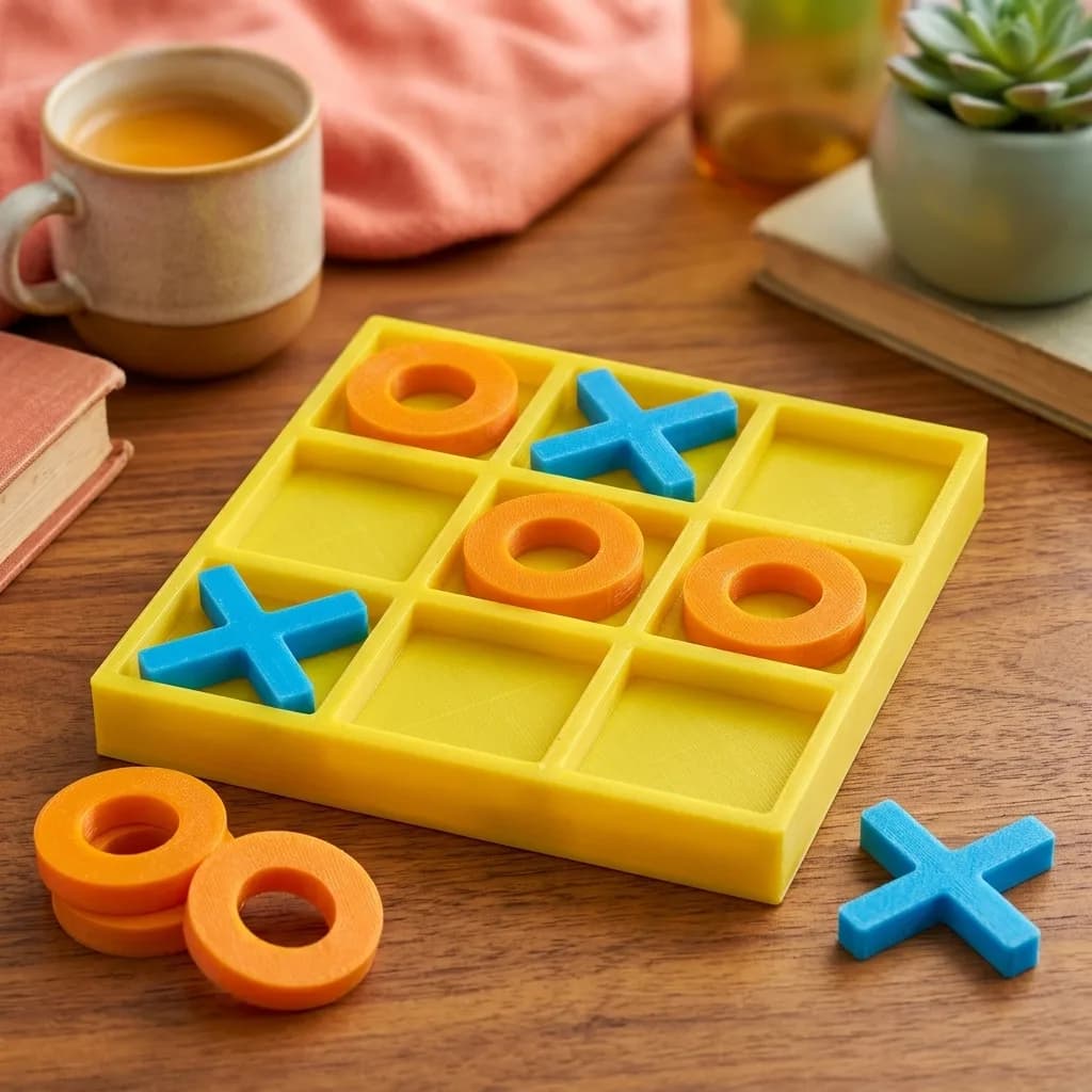 Renkli Tic Tac Toe (XOX) Masa Oyunu